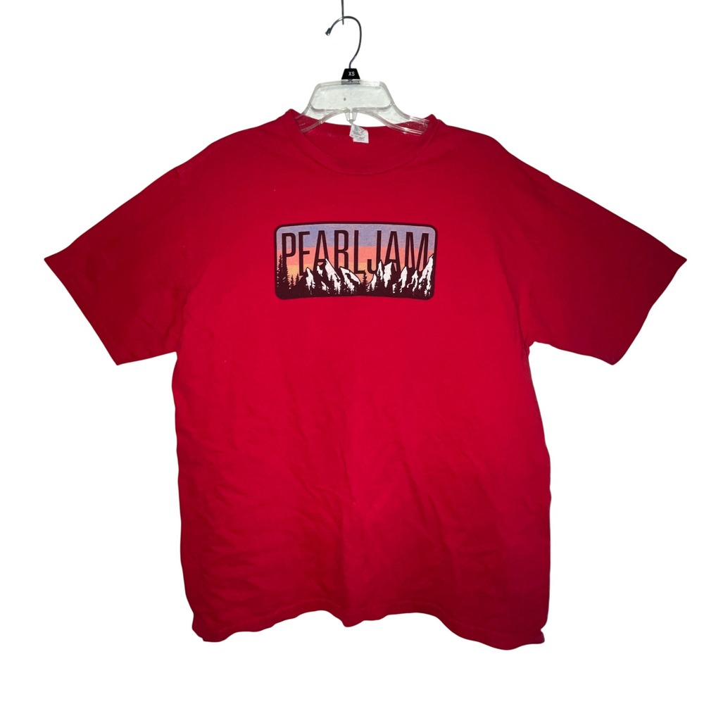 Pearl‎ Jam 2014 Fall Tour Concert Graphic T-Shirt Red Mens Large Spectra USA